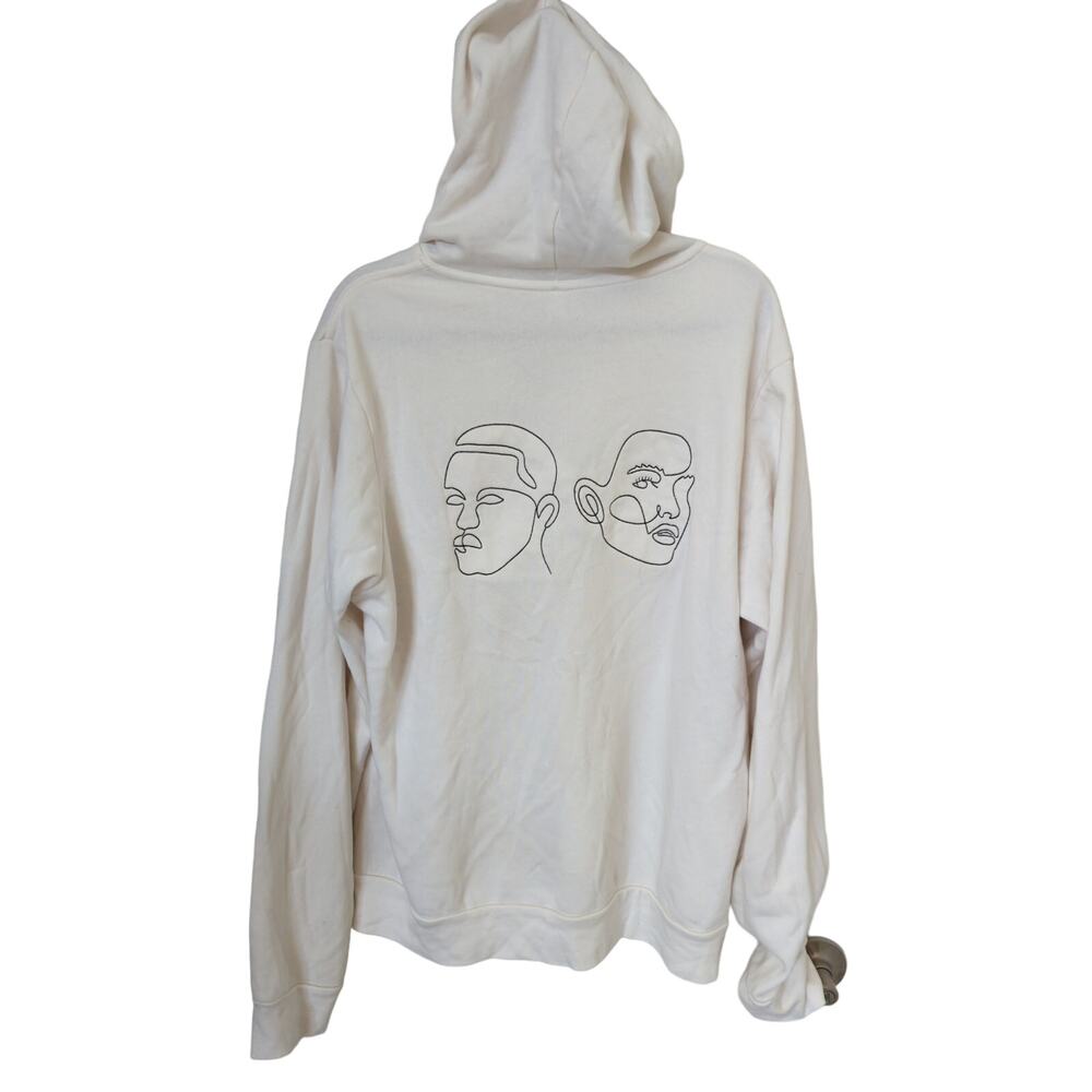 Unique branded full zip fleece with drawn face detail